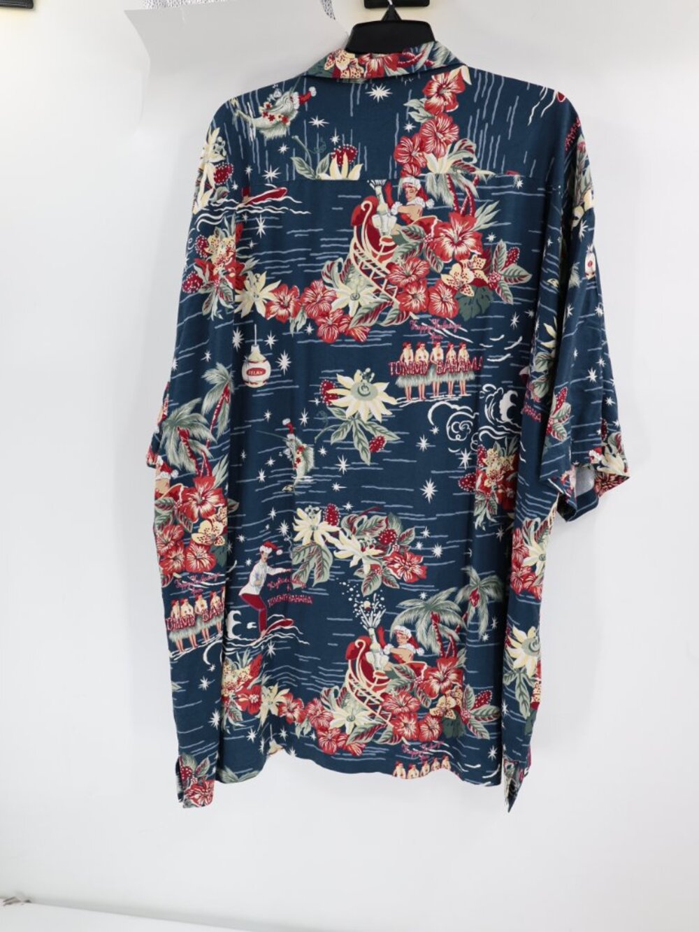 Vintage Tommy Bahama hawaiian Shirt Men's 2XL Happy holidays chistmas greetings - Picture 7 of 11